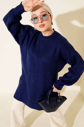 Baklava Kabartma Yumoş Triko Tunik