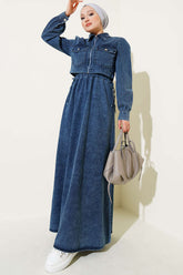 Bel Tünelli Fermuarlı Jile İkili Takım