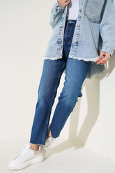 Dar Paça Lazer Kesim Kot Pantolon