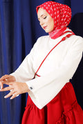 Loyşa Blouse Basique à Poignet Écru