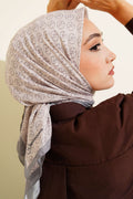 MK Pattern Soft Scarf Kayrak Gray