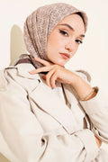 MK Pattern Soft Scarf Chestnut