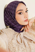 MK Pattern Soft Scarf Burgundy