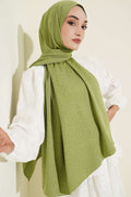 Spiral Pattern Cotton Ayrobin Shawl Green