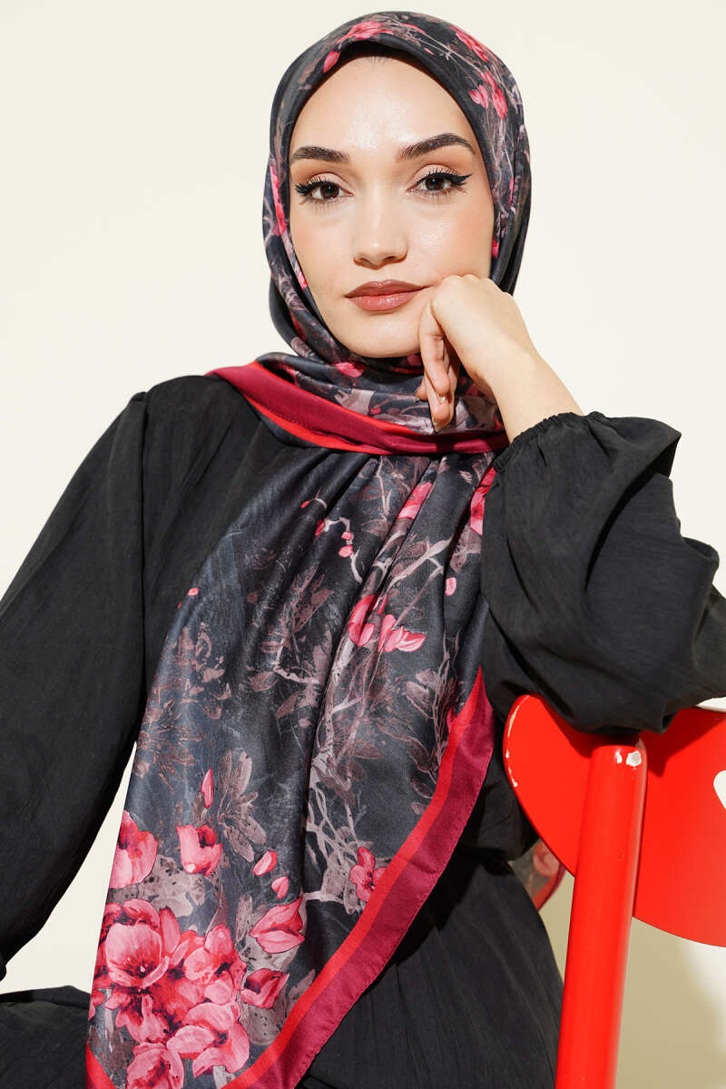 120 Cm Flower Pattern Scarf Secondary image