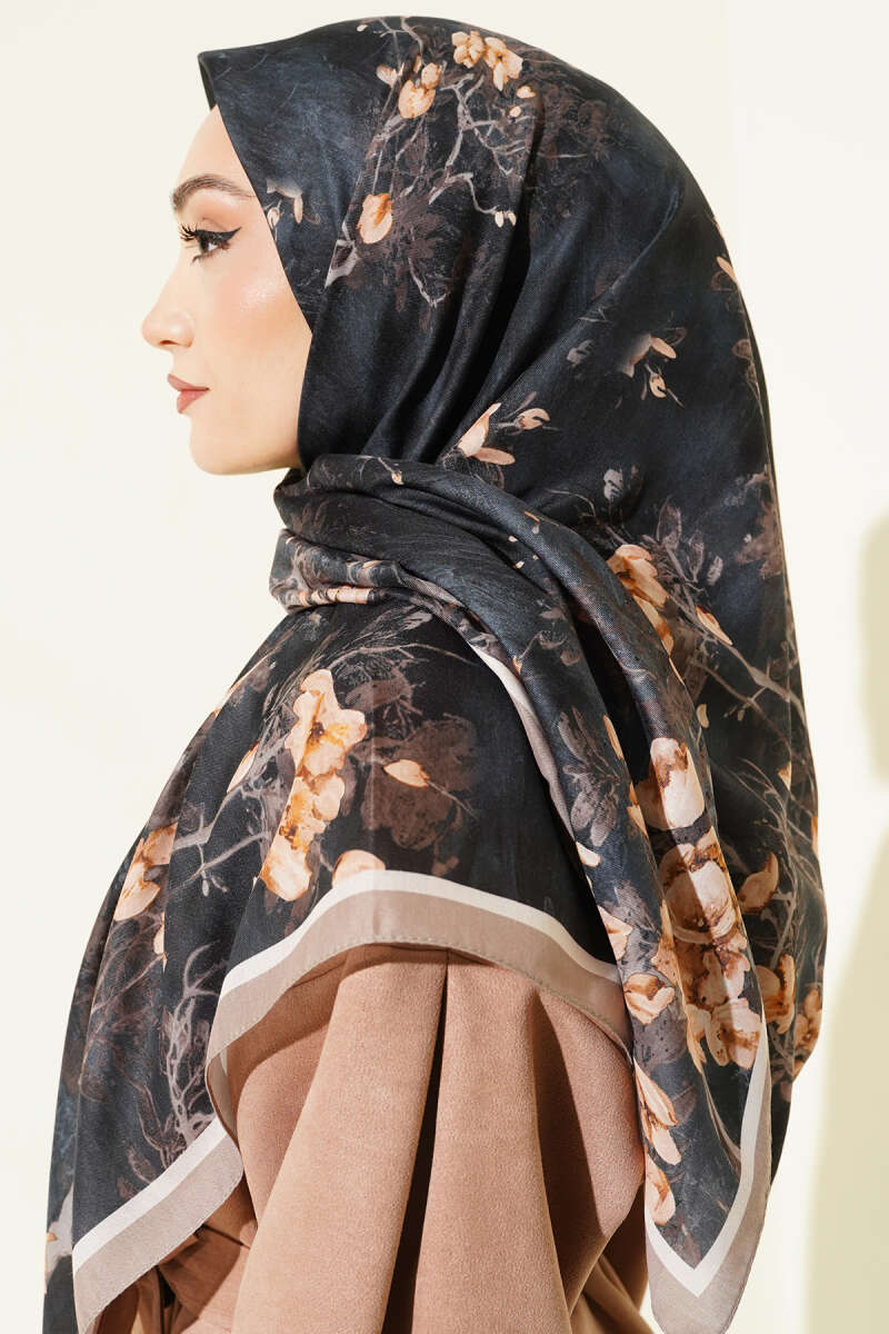 120 Cm Çiçekli Soft Eşarp