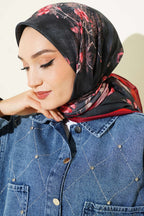120 Cm Çiçekli Soft Eşarp