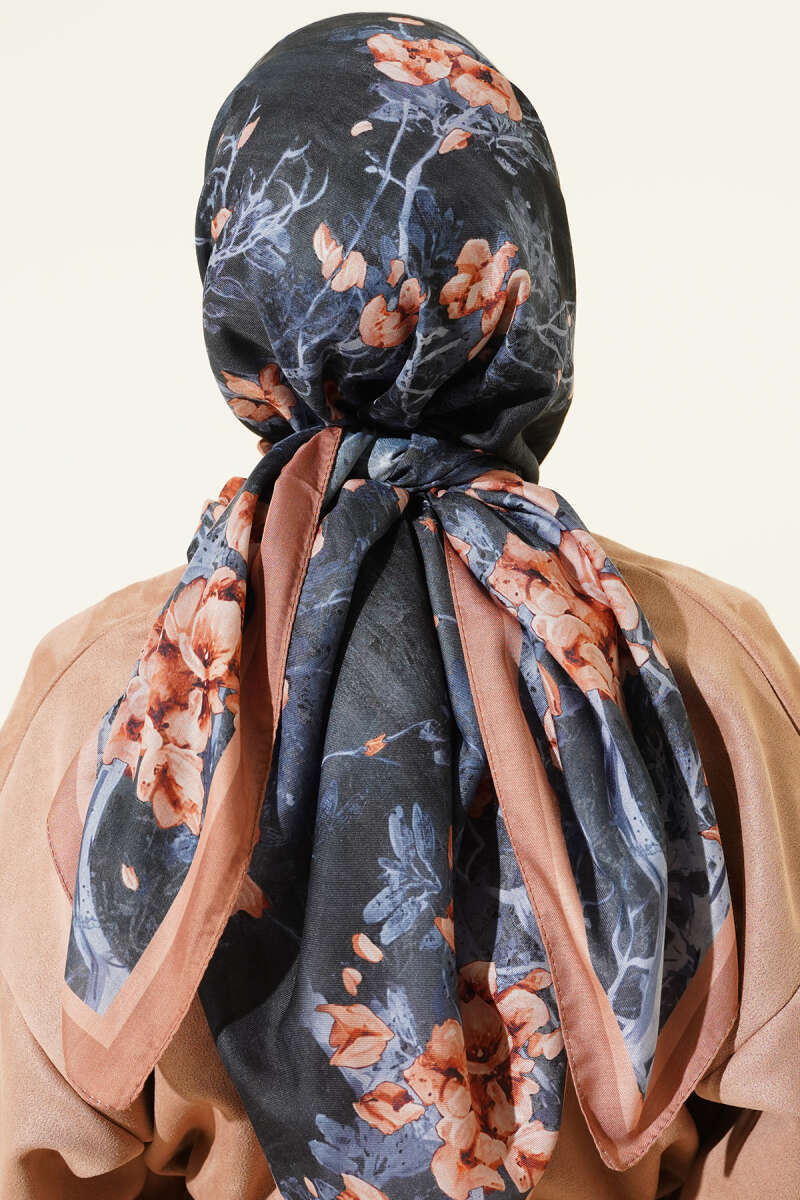 120 Cm Çiçekli Soft Eşarp
