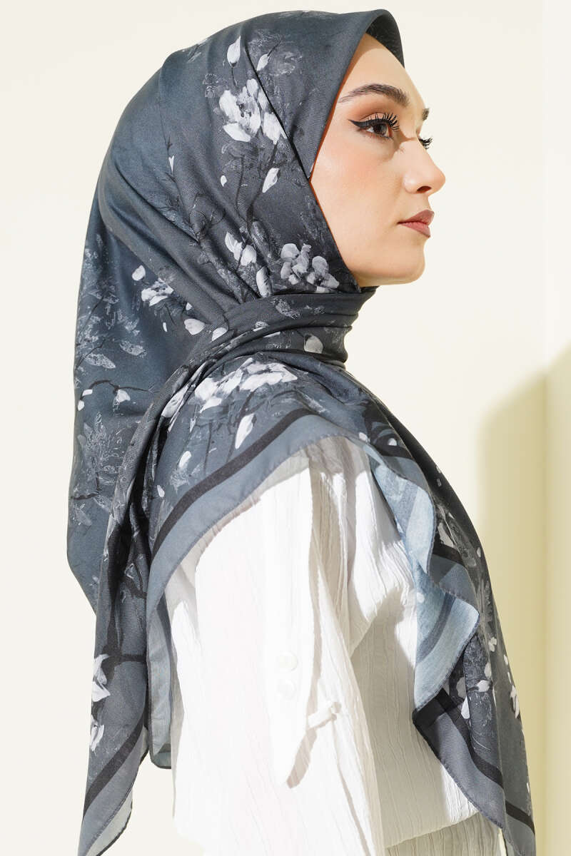 120 Cm Çiçekli Soft Eşarp