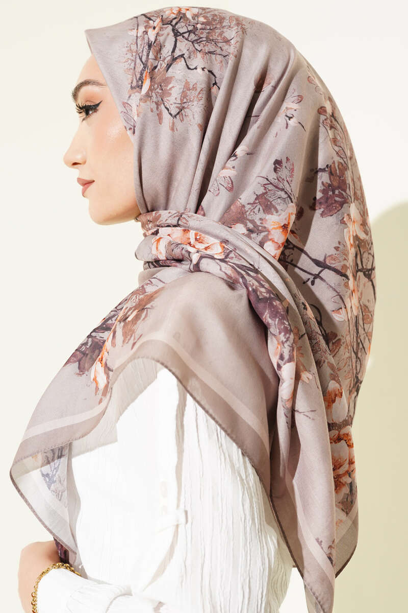 120 Cm Çiçekli Soft Eşarp