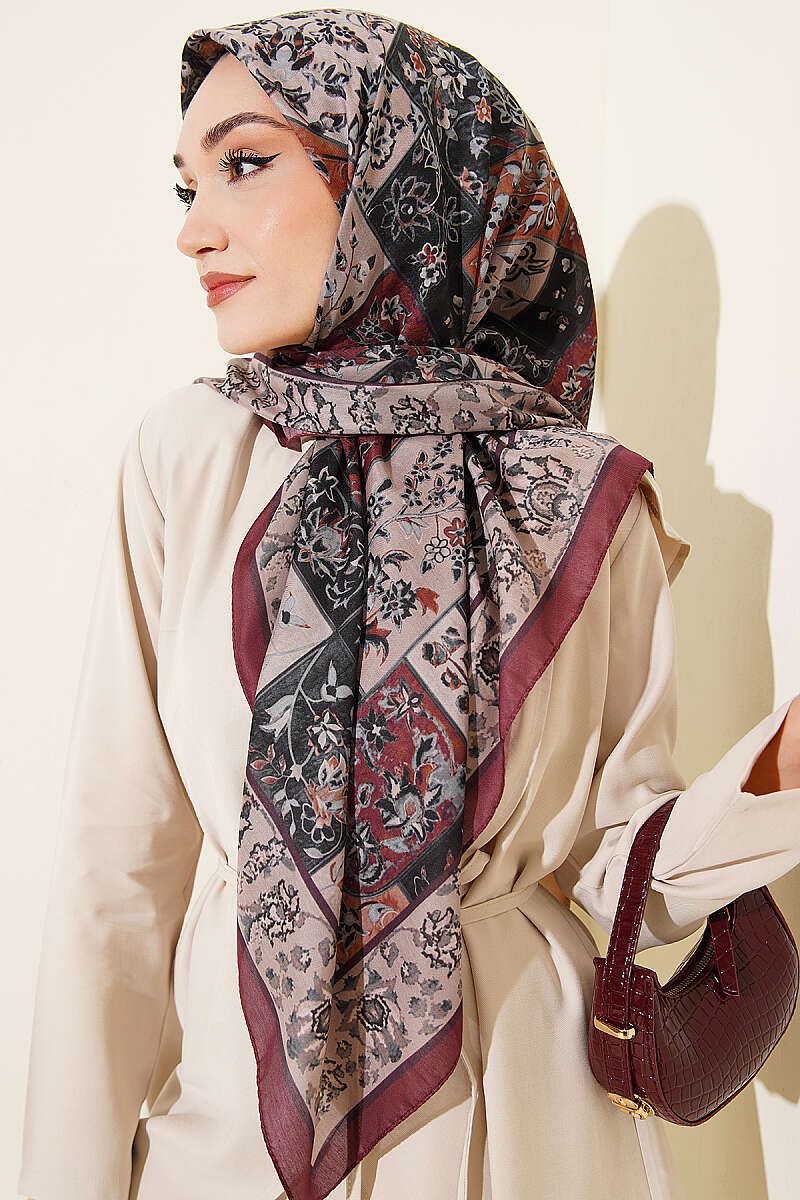 120 Cm Motif Desenli Eşarp