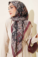 120 Cm Motif Desenli Eşarp