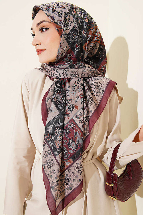120 Cm Motif Desenli Eşarp