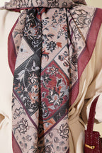 120 Cm Motif Desenli Eşarp