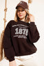 1875 Printed Oversized Three Yarn Sweatshirt