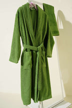 2'li Bornoz Ve Havlu Takım Yeşil