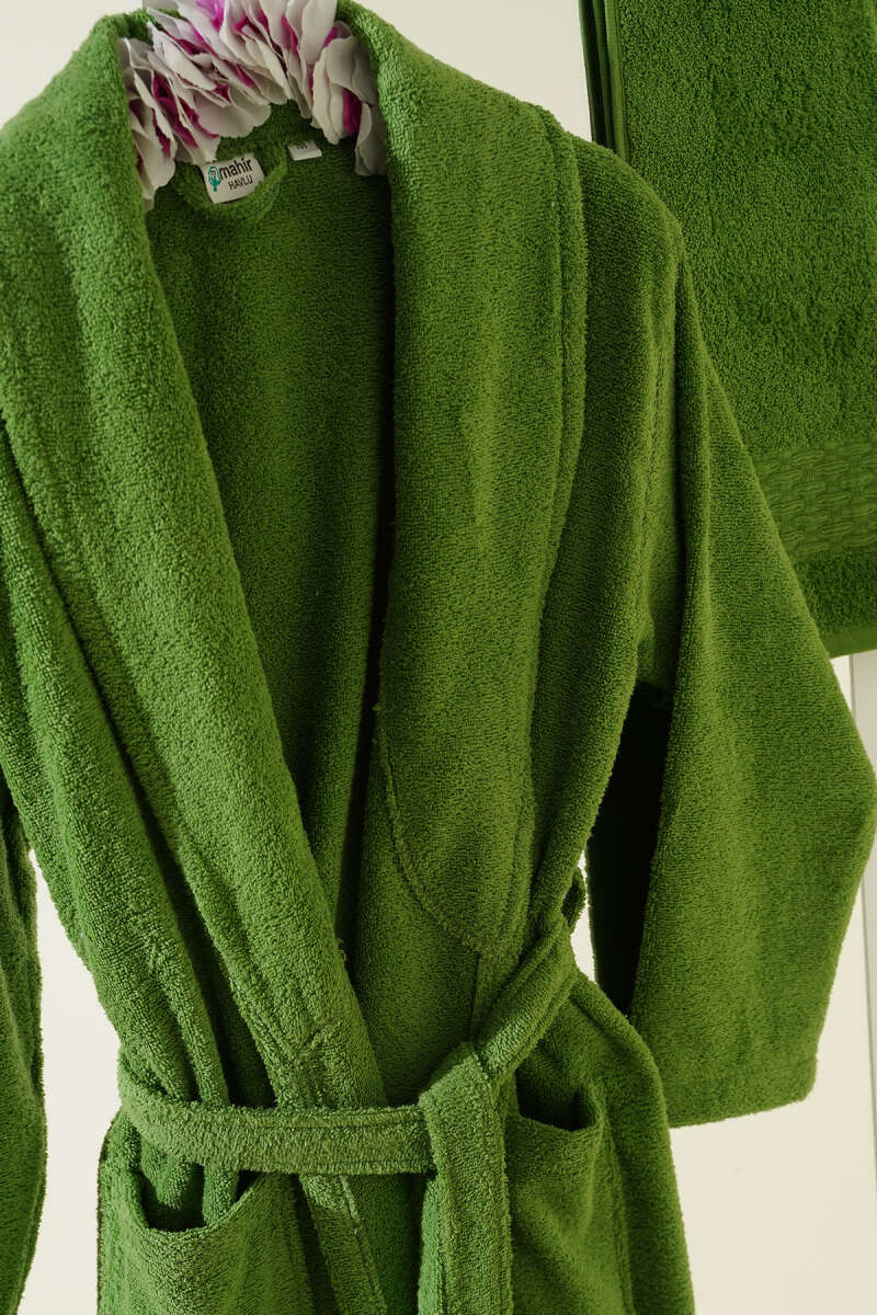 2'li Bornoz Ve Havlu Takım Yeşil