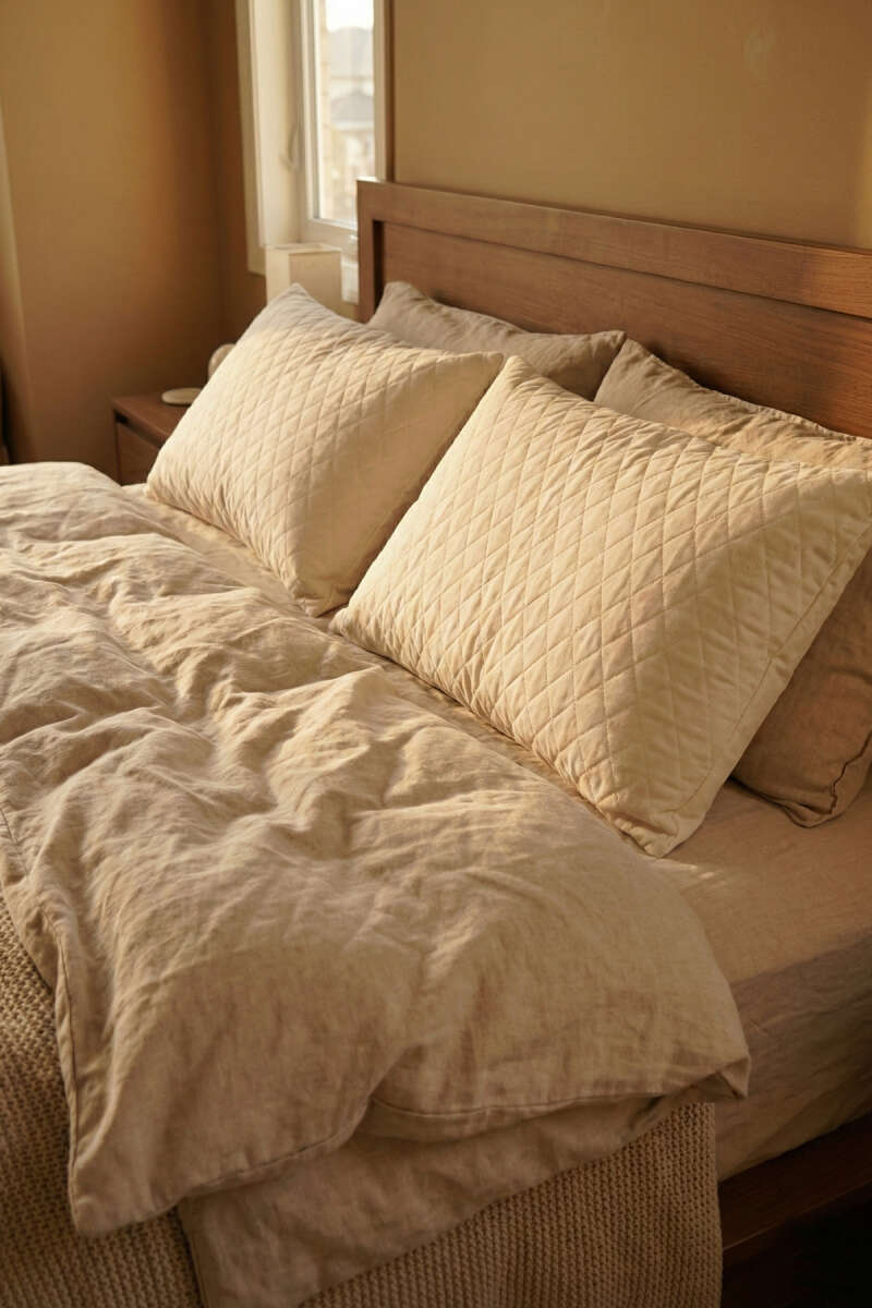 2'li Kapitone Desenli Yastık Alezi Main image