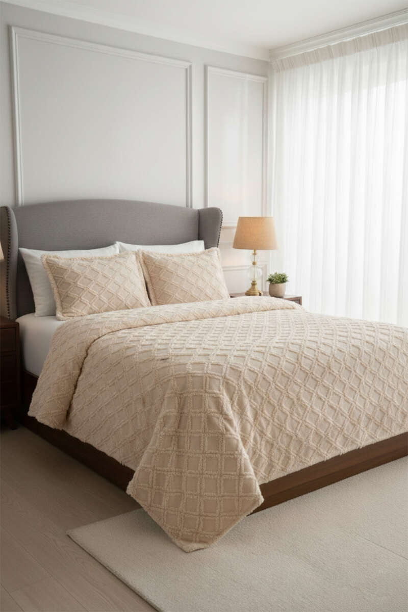 3 Parça Yakut Çift Kişilik Pike Takımı Main image