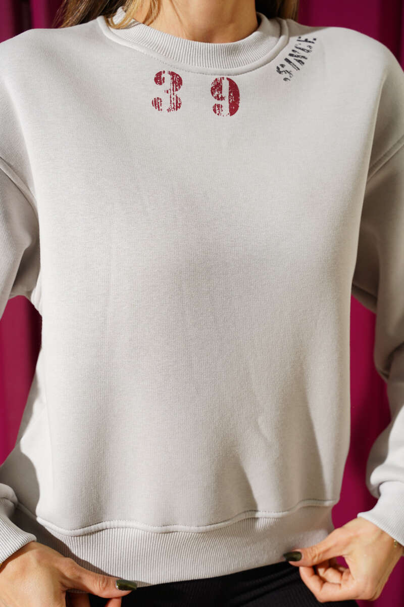 39 Since Baskılı Üç İplik Sweatshirt