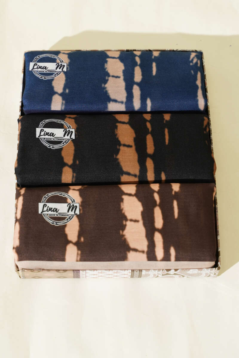 3'batik Akış Çizgili Soft Şal Seti Asorti Main image