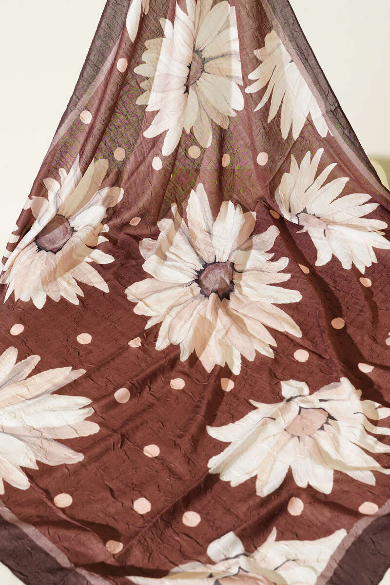 3'lü Soft Floral Baskılı Pamuklu Eşarp Seti Asorti