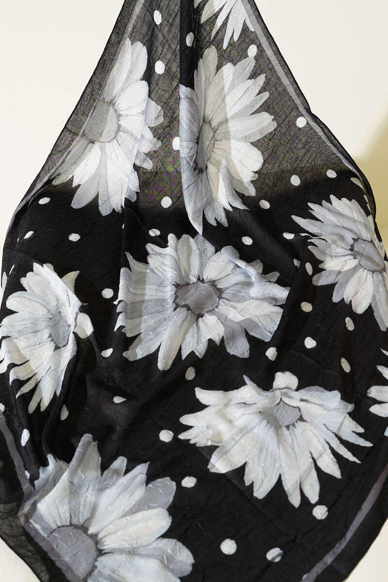 3'lü Soft Floral Baskılı Pamuklu Eşarp Seti Asorti