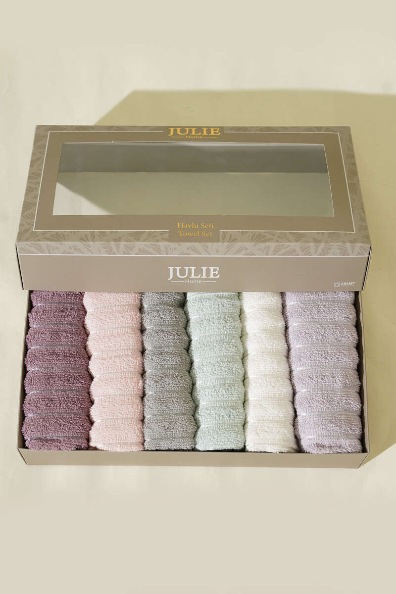6-Piece Multicolored Cotton Kitchen Towel Set Asorti 1