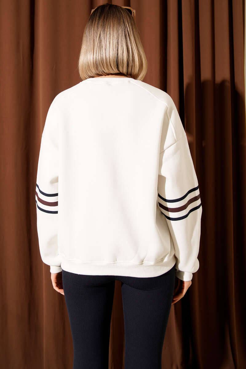 74 Baskılı Üç İpli Sweatshirt