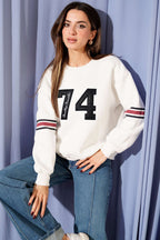 74 Yazılı Üç İplik Sweatshirt