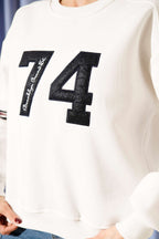 74 Yazılı Üç İplik Sweatshirt