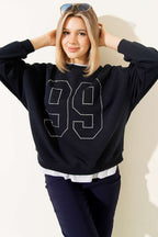 99 Stone Printed Sweatshirt