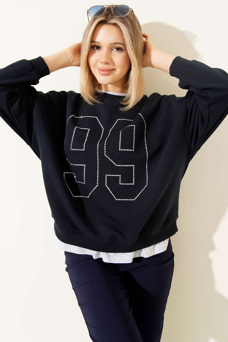 99 Stone Printed Sweatshirt