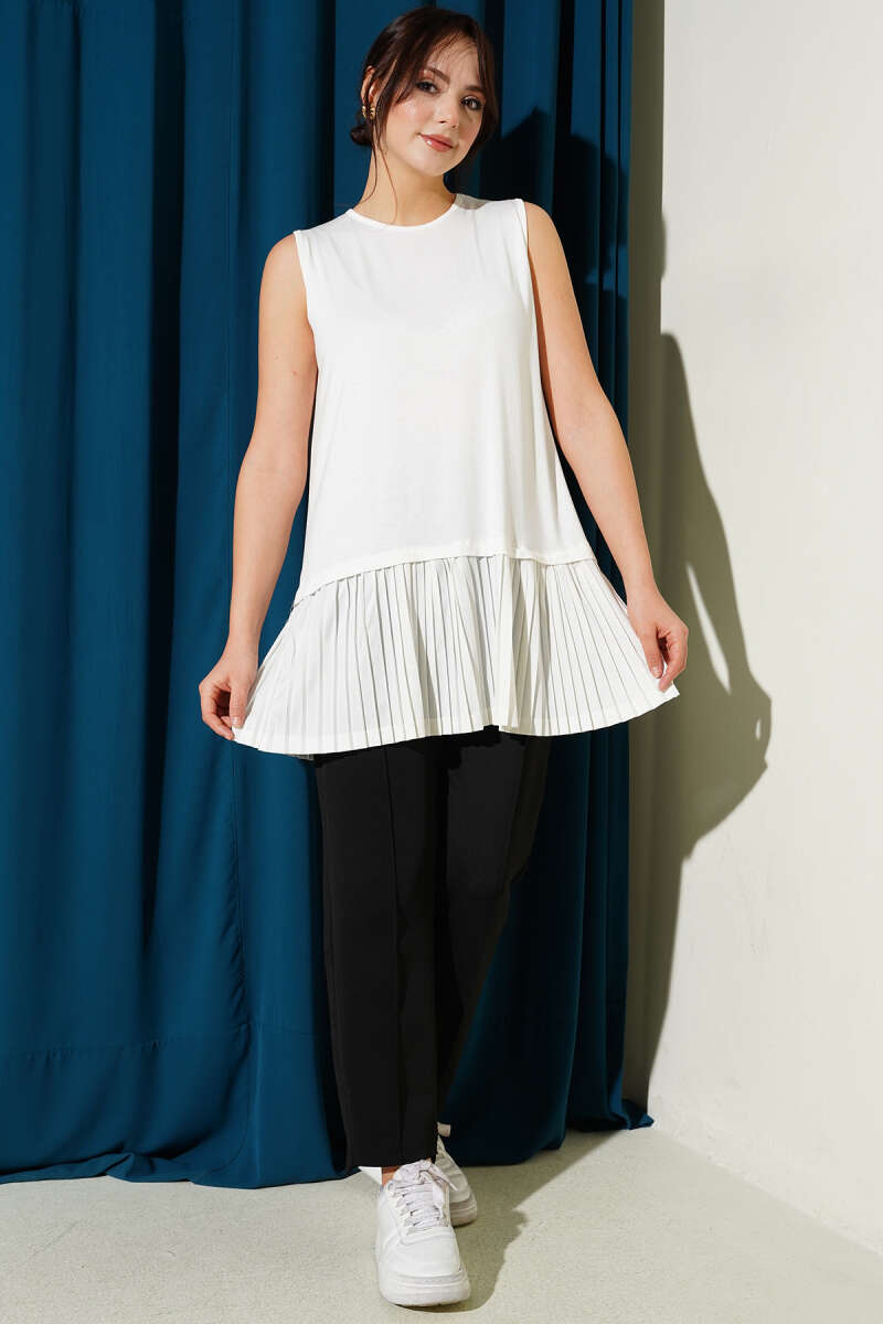 Bottom Pleated Sleeveless Underwear Второстепенное изображение товара