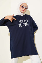 Always Be Cool Baskılı Tunik
