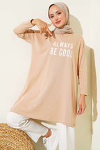 Always Be Cool Baskılı Tunik