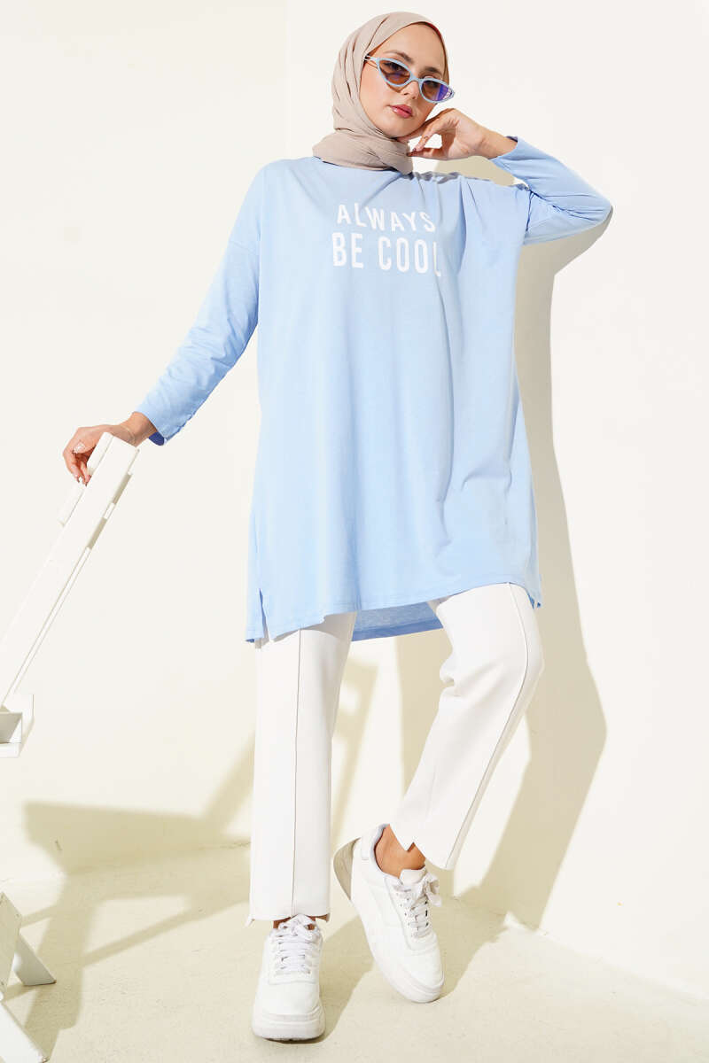 Always Be Cool Baskılı Tunik