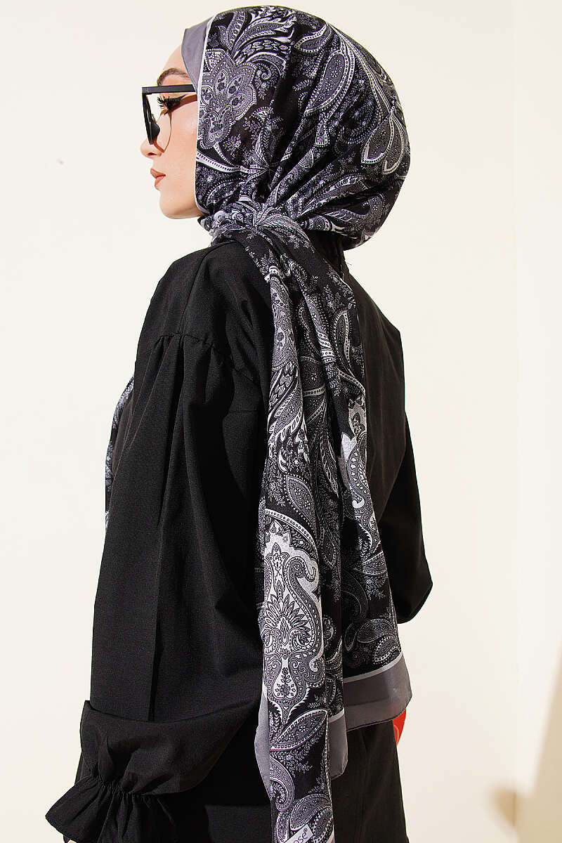 Antik Motif Serisi Şal Gri