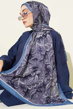 Antik Motif Serisi Şal Soft Mavi