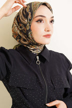 Antik Paisley Desen Eşarp Haki