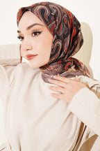 Antik Paisley Desen Eşarp Vizon