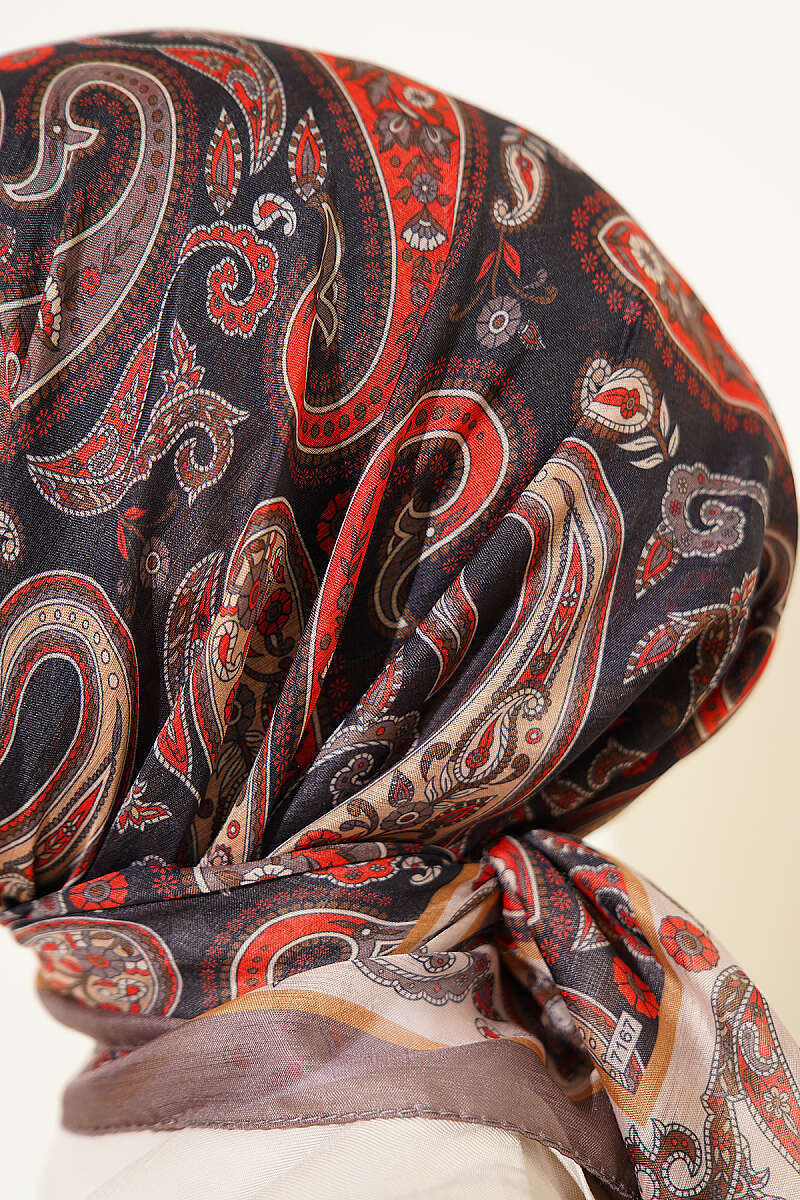 Antik Paisley Desen Eşarp Vizon