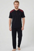 Navy blue and burgundy