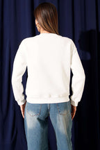 Armalı Polar Atkılı Üç İplik Sweatshirt Lacivert