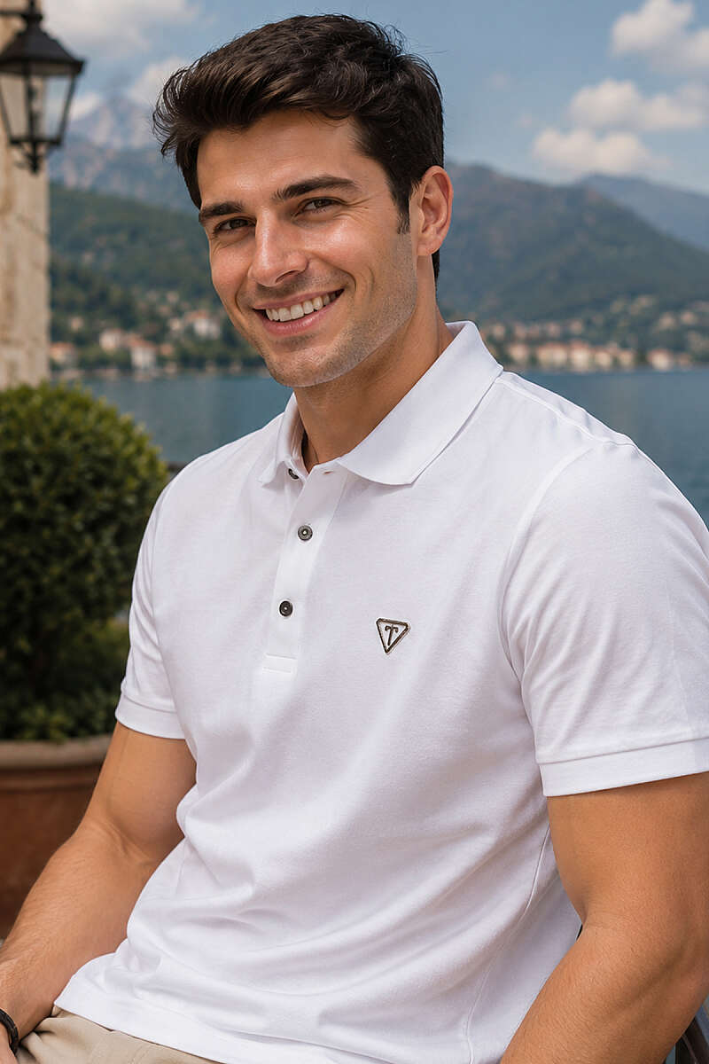 Armalı Polo Yaka Çıtçıtlı Erkek T-shirt