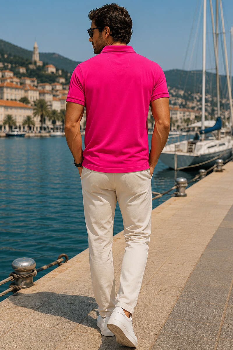 Armalı Polo Yaka Çıtçıtlı Erkek T-shirt