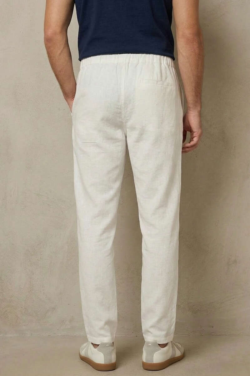 Armürlü Jogger Erkek Keten Pantolon