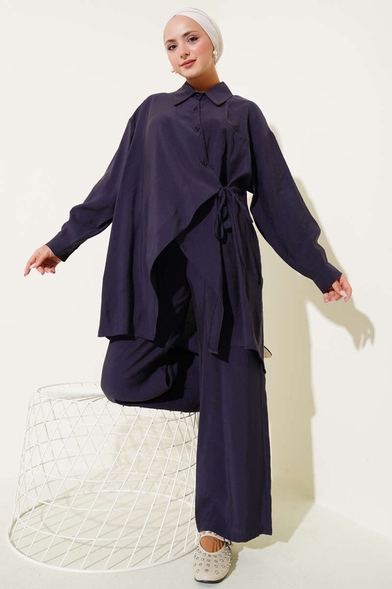 Asimetrik Kesim İp Bağlamalı İkili Takım