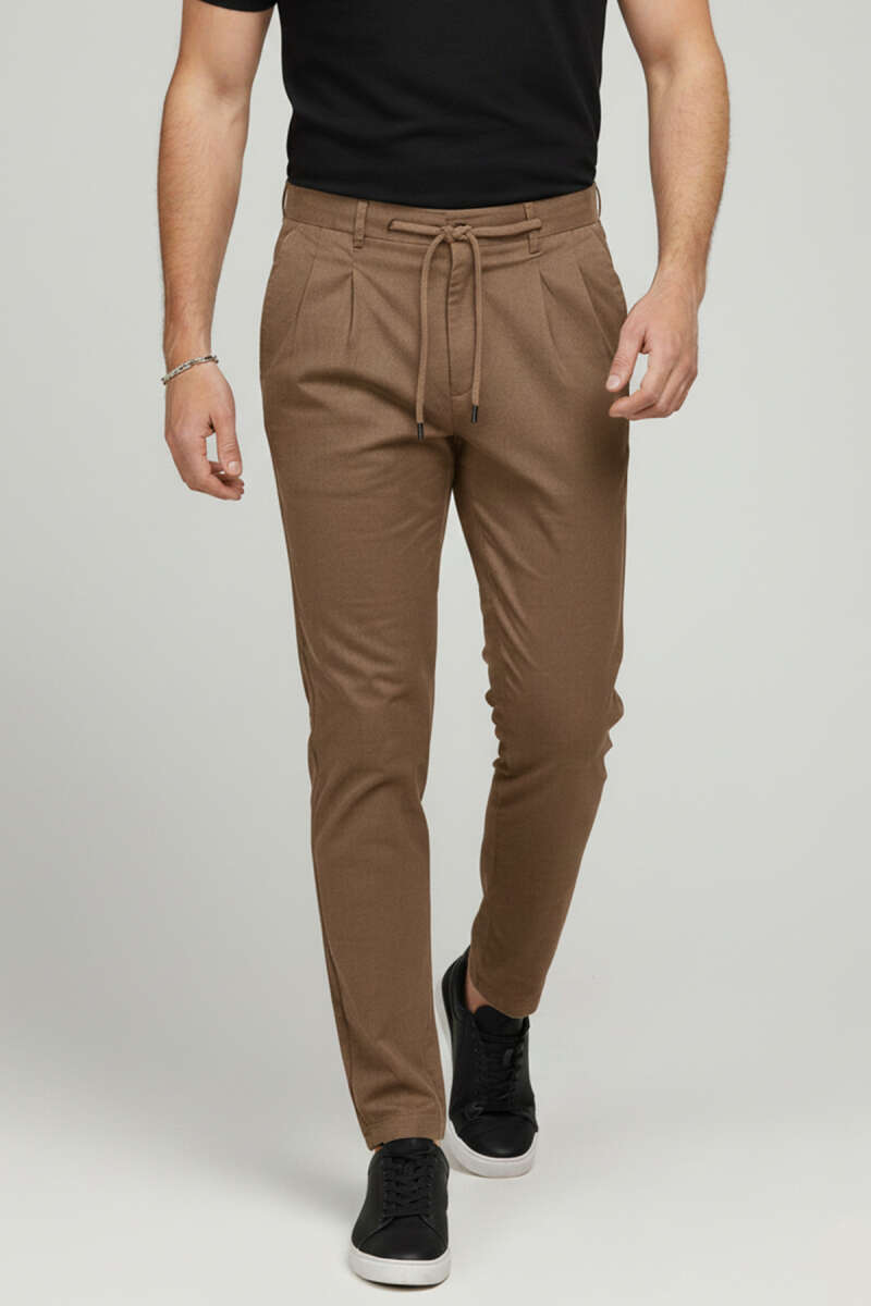Bağcıklı Bel Lastikli Erkek Pantolon