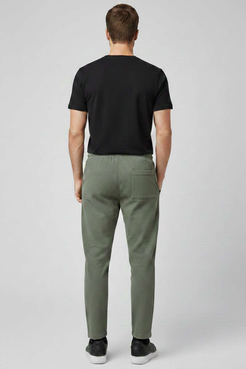 Baggy Keten Erkek Pantolon Haki